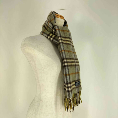 バーバリーズ BURBERRYS カシミヤ100% イングランド製 ノバチェック マフラー メンズ