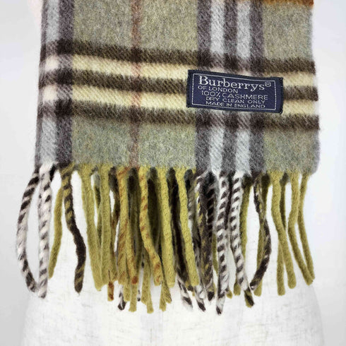 バーバリーズ BURBERRYS カシミヤ100% イングランド製 ノバチェック マフラー メンズ