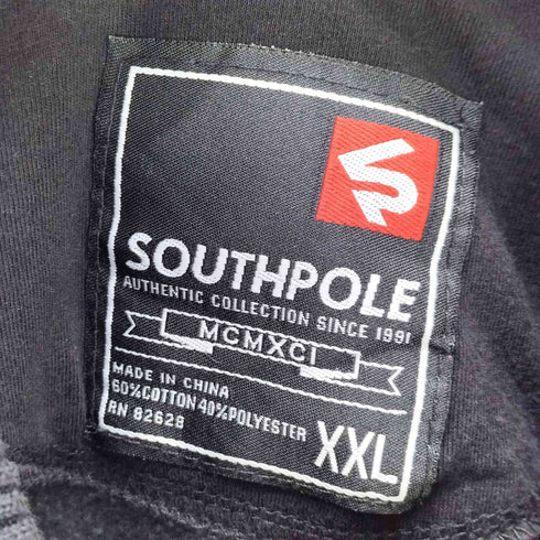 サウスポール SOUTHPOLE S ロゴ ワッペン 刺繍 スウェット スタジャン ジャケット ブルゾン メンズ import:XXL