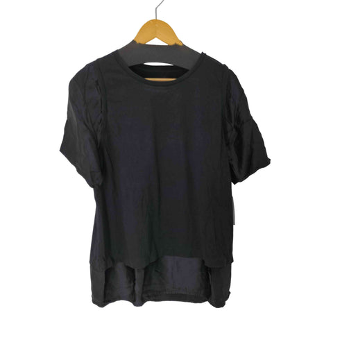 エムエムシックスメゾンマルジェラ MM6 Maison Margiela SHORT SLEEVE TOPS ドッキング カットソー レディース L