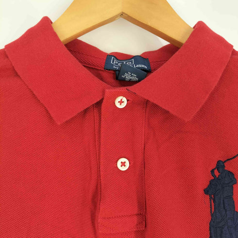 ポロバイラルフローレン Polo by RALPH LAUREN ビッグポニー ナンバリング L/S 鹿の子ポロシャツ メンズ XL(18-20)