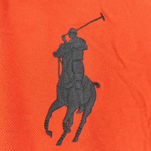 ポロバイラルフローレン Polo by RALPH LAUREN ビッグポニー ナンバリング L/S 鹿の子ポロシャツ メンズ XL(18-20)