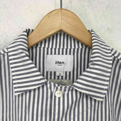 itten albini ストライプ レギュラーカラーシャツ メンズ JPN:3