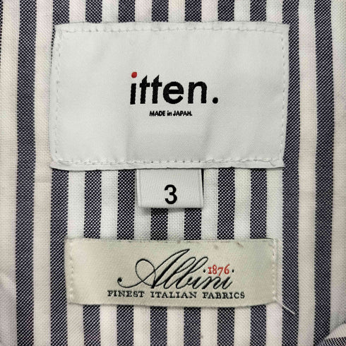 itten albini ストライプ レギュラーカラーシャツ メンズ JPN:3
