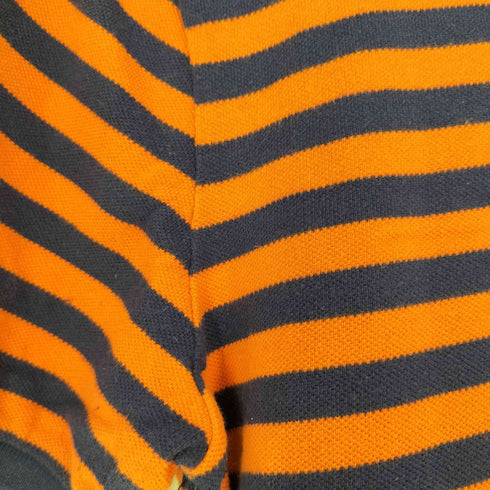 ポロジーンズカンパニーラルフローレン POLO JEANS COMPANY RALPH LAUREN ロゴワッペン ボーダー 鹿の子ポロシャツ メンズ import:L