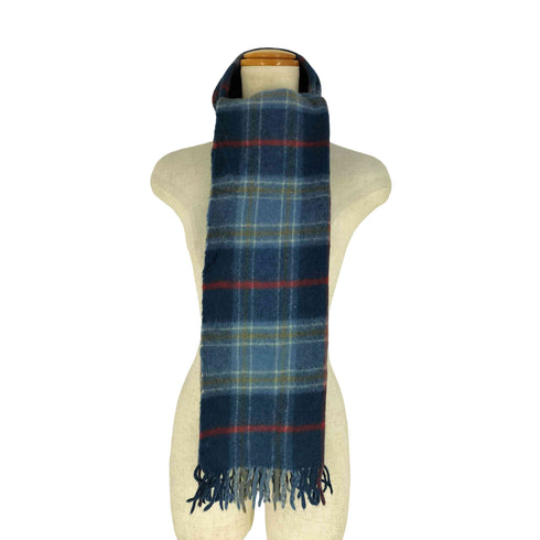 Glen Lossie スコットランド製 ウール チェック マフラー メンズ