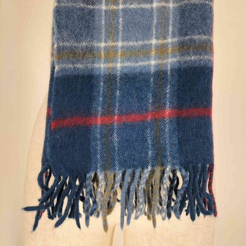 Glen Lossie スコットランド製 ウール チェック マフラー メンズ