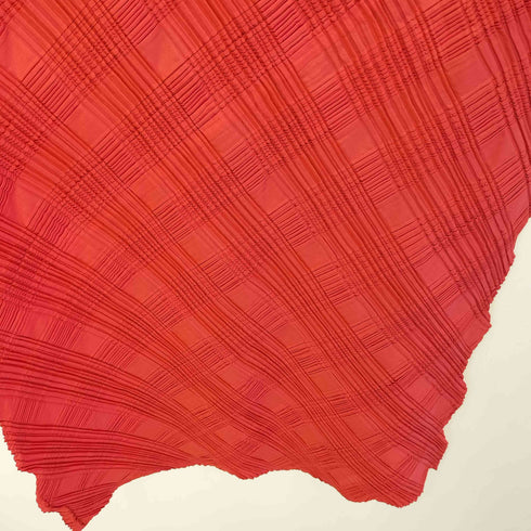 イッセイミヤケ ISSEY MIYAKE 95AW 銀タグ プリーツ チェックレッド スカート レディース JPN:M