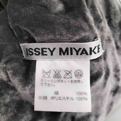 イッセイミヤケ ISSEY MIYAKE 99AW 銀タグ 稲妻 コットン ベロア マフラー レディース