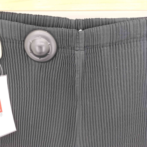 イッセイミヤケ ISSEY MIYAKE 00SS 銀タグ ラインデザイン スリム プリーツ パンツ レディース JPN:S