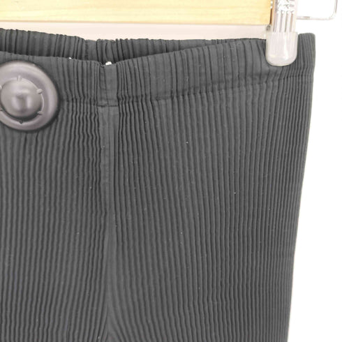 イッセイミヤケ ISSEY MIYAKE 00SS 銀タグ ラインデザイン スリム プリーツ パンツ レディース JPN:S