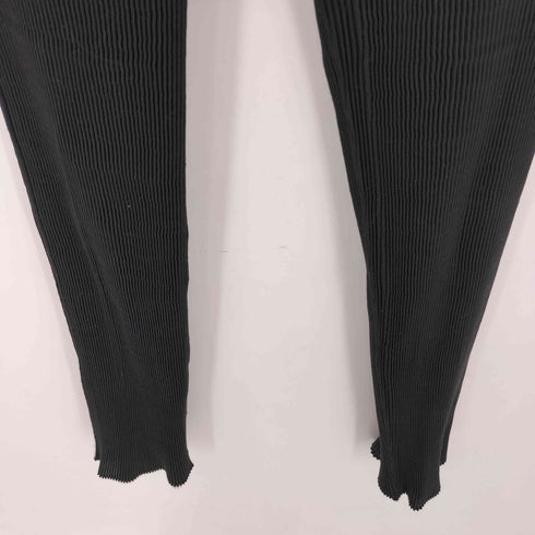 イッセイミヤケ ISSEY MIYAKE 00SS 銀タグ ラインデザイン スリム プリーツ パンツ レディース JPN:S