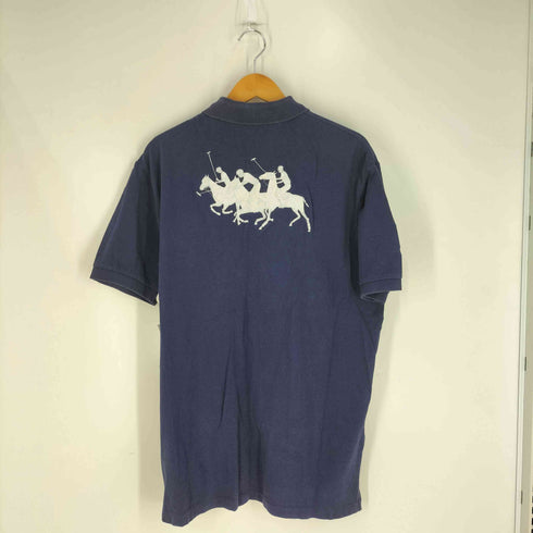 ポロバイラルフローレン Polo by RALPH LAUREN 両面刺繍 鹿の子ポロシャツ メンズ import:L