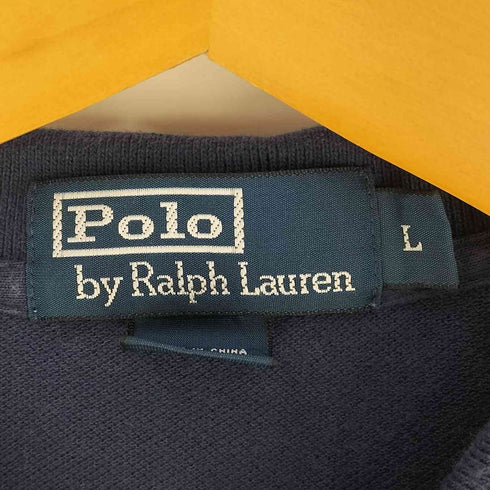 ポロバイラルフローレン Polo by RALPH LAUREN 両面刺繍 鹿の子ポロシャツ メンズ import:L