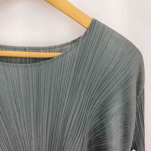 プリーツプリーズイッセイミヤケ PLEATS PLEASE ISSEY MIYAKE プリーツ加工 カットソー ロングTシャツ レディース JPN:3