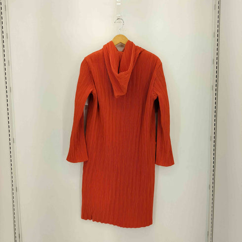 イッセイミヤケ ISSEY MIYAKE 97AW フード付き 2ポケット プリーツ ロングコート レディース JPN:M