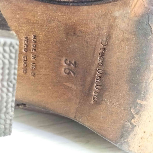 Duccio Del Duca クロコ型押し スエード ウエスタンブーツ レディース 36