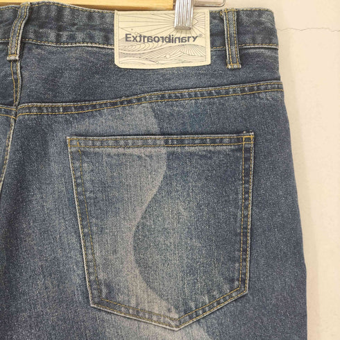 extraordinaly 色落ち加工 デニムパンツ メンズ JPN:L
