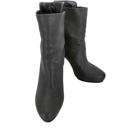 バレンシアガ BALENCIAGA ベルテッドヒールレザーブーツ レディース EUR:38