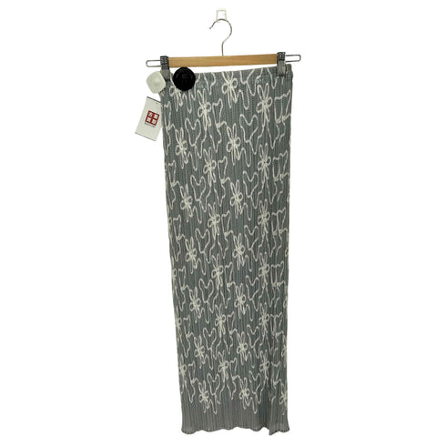 プリーツプリーズイッセイミヤケ PLEATS PLEASE ISSEY MIYAKE 00s 花柄 フラワーテープ メッシュプリーツ スカート レディース JPN:3