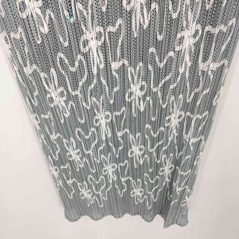 プリーツプリーズイッセイミヤケ PLEATS PLEASE ISSEY MIYAKE 00s 花柄 フラワーテープ メッシュプリーツ スカート レディース JPN:3