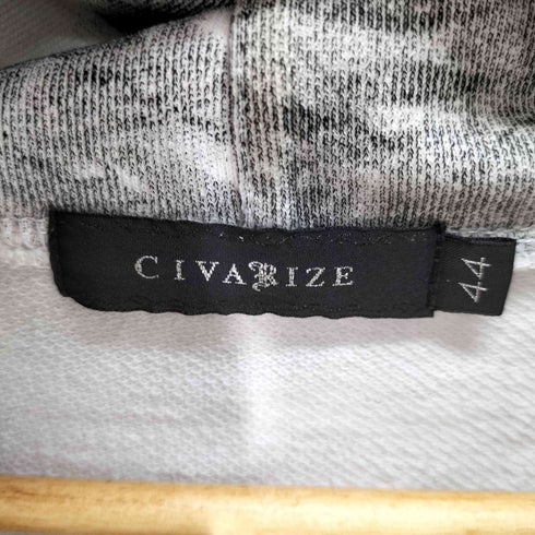 シヴァーライズ CIVARIZE 総柄 ジップアップパーカー サムホール ダブルジップ Y2K メンズ JPN:44
