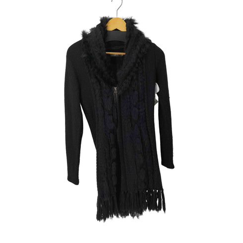 シヴァーライズ CIVARIZE ファー ジップアップ ニットパーカー メンズ JPN:44