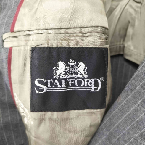 スタッフォード STAFFORD USA製 ストライプ シングル テーラード ジャケット メンズ