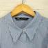 ザラ ZARA フリル クロップド ストライプ L/S シャツ ブラウス レディース import:M