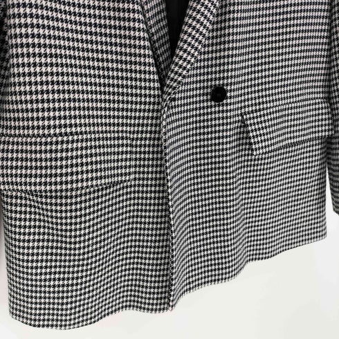 ザラ ZARA 千鳥格子 ダブルブレスト テーラード ジャケット レディース import:L