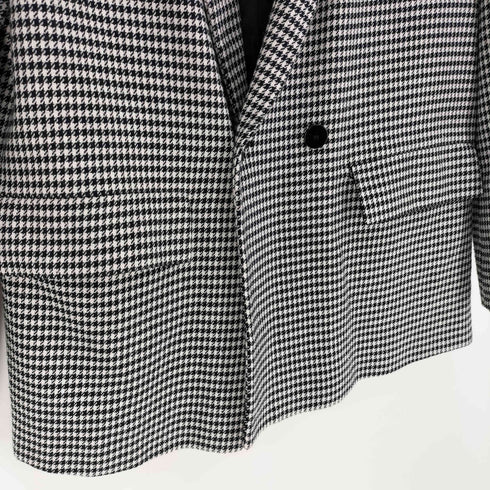 ザラ ZARA 千鳥格子 ダブルブレスト テーラード ジャケット レディース import:L