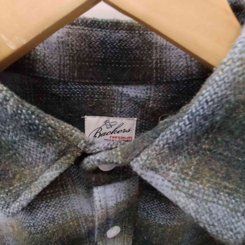 バッカーズ Backers オンブレチェック L/S ネルシャツ メンズ import:M