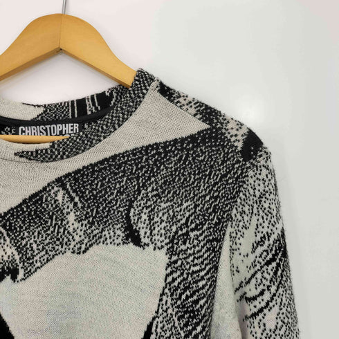 CHRISTOPHER SHANNON 12aw イングランド製 プリント クルーネックニット メンズ import:M