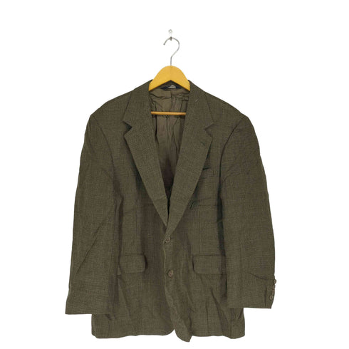ノードストローム NORDSTROM USA製 チェック2Bシングルテーラードジャケット メンズ US:44
