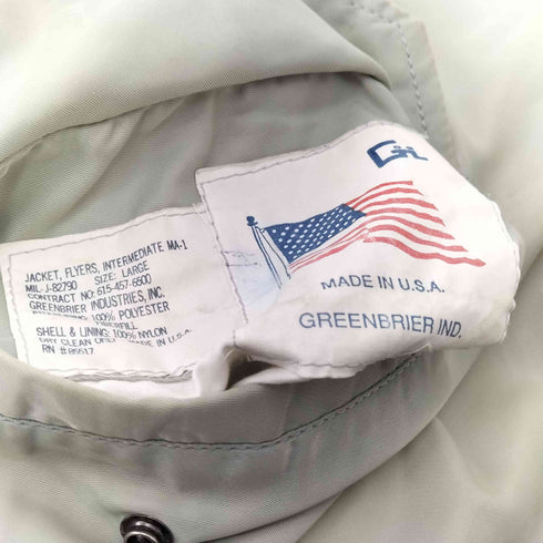 greenbrier USA製 IDEAL ジップ リバーシブル フライト ジャケット MA-1 メンズ import:L