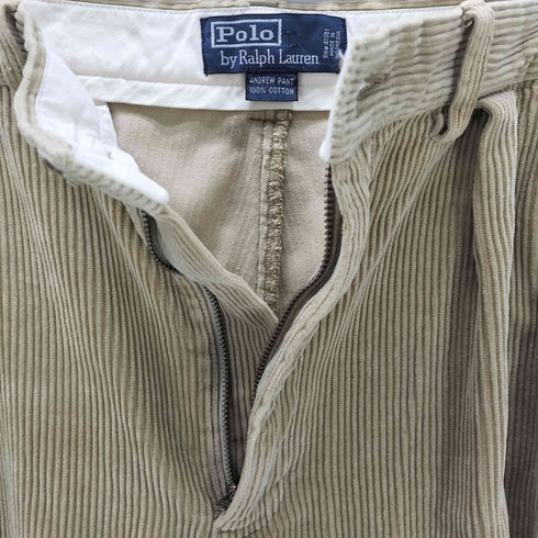 ポロバイラルフローレン Polo by RALPH LAUREN 90S ANDREW PANT 内向き2タック コーデュロイ パンツ コーズ メンズ 34/32