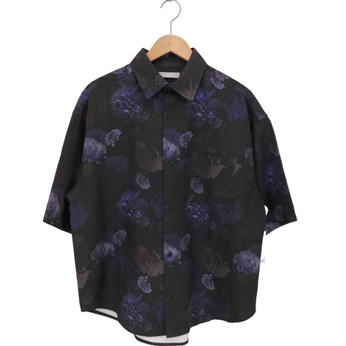 welise リッチドレープスムース 総柄 ハーフスリーブ オーバーサイズシャツ メンズ