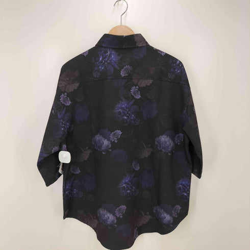 welise リッチドレープスムース 総柄 ハーフスリーブ オーバーサイズシャツ メンズ