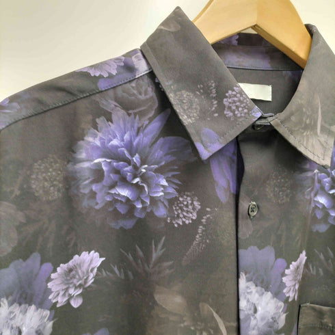 welise リッチドレープスムース 総柄 ハーフスリーブ オーバーサイズシャツ メンズ