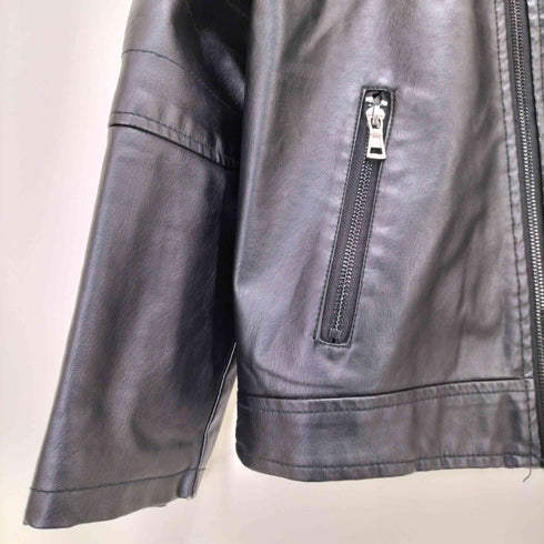 VENTVAGUE フェイクレザー ライダースジャケット メンズ