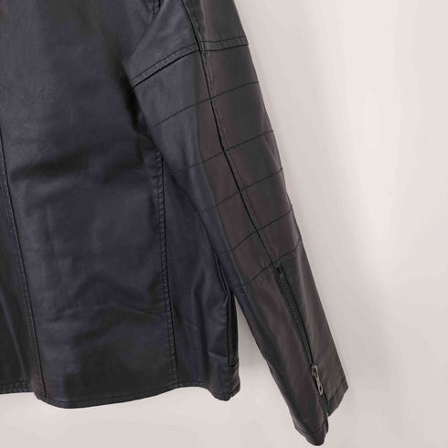 VENTVAGUE フェイクレザー ライダースジャケット メンズ