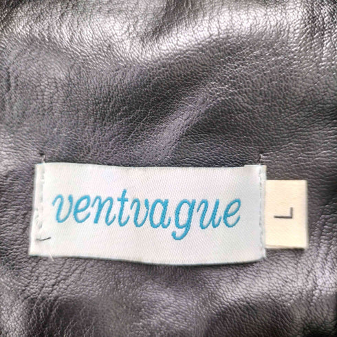 VENTVAGUE フェイクレザー ライダースジャケット メンズ