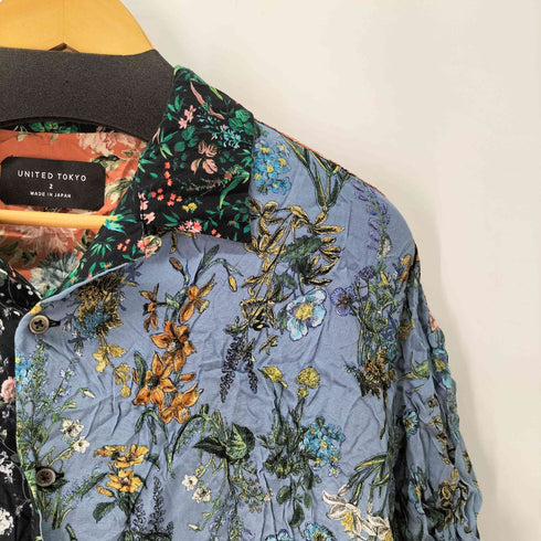 ユナイテッドアローズ UNITED ARROWS ビンテージパネルオープンカラーシャツ メンズ JPN:2