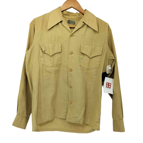 50s-40s vintage CAPISTRANO BY WISMAR オープンカラーシャツ ギャバシャツ メンズ import:S