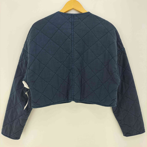 ザラ ZARA キルティング ノーカラー ジャケット レディース import:M