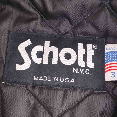 ショット Schott USA製 レザーシングルライダースジャケット メンズ US:36