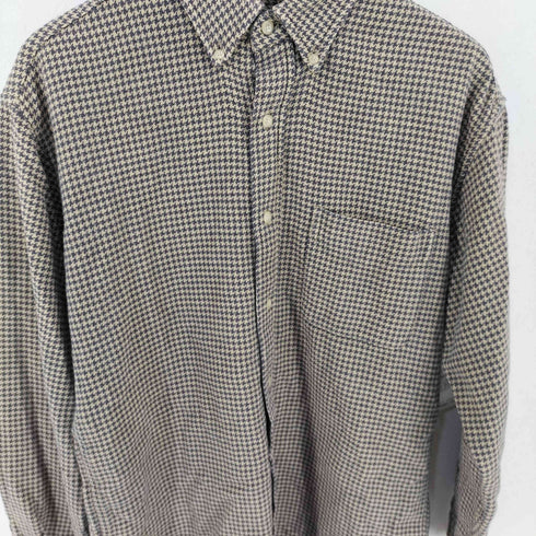 ジェイクルー J.CREW 90S 千鳥格子柄 ボタンダウン フランネルシャツ メンズ import:S