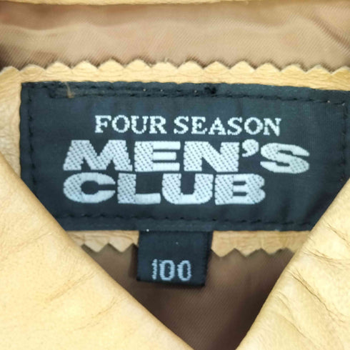 MENS CLUB 比翼 スタンドカラー レザージャケット メンズ 40