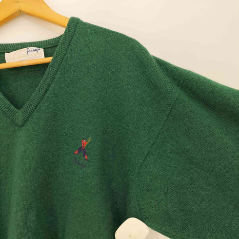 プリングル Pringle SPORTS スコットランド製 ロゴ刺繍 Vネックニット メンズ