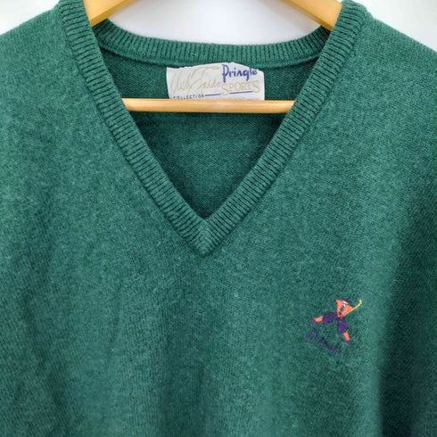 プリングル Pringle SPORTS スコットランド製 ロゴ刺繍 Vネックニット メンズ